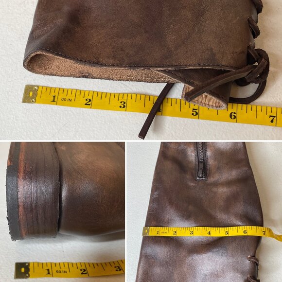 BED STU Manchester Heavily Distressed Tall Leather Riding Boots BEDSTU Size 8.5 - Picture 10 of 16